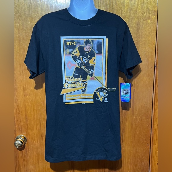 New With Tags Black Sidney Crosby Pittsburgh PenguinsGraphic T-shirt Size Medium - Picture 1 of 8